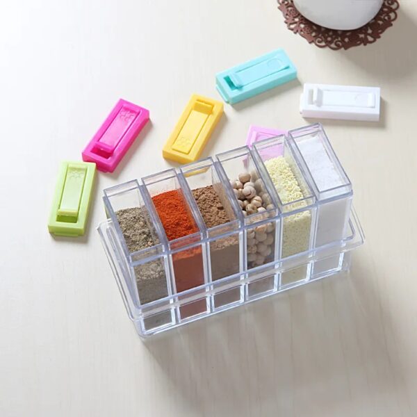 Spice Jars Dispenser | Masala Storage Box | Spice Jar | Easy Flow Seasoning Box | Spices Jar Set | Spice Box | Spice Jar Price in Pakistan