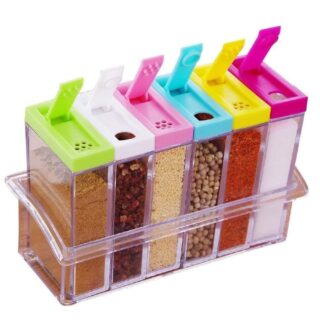 Spice Jars Dispenser | Masala Storage Box | Spice Jar | Easy Flow Seasoning Box | Spices Jar Set | Spice Box | Spice Jar Price in Pakistan