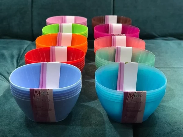 mini bowls set - pack of kids bowls - cereal bowls - plastic bowls - custard bowls - 6 pcs mini bowls set - toddler bowls - dip bowls - small bowls