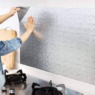 kitchen wallpaper - sliver sheet - aluminium sheet - aluminium sticker sheet - foil sheet - sliver sticker sheet - waterproof sheet