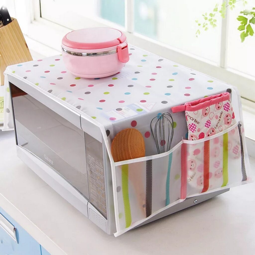 Dustproof Microwave Cover - Microwave Cover - Kitchen Gadget Microwave Oven Cover - Microwave Oven Cover - Microwave Lid Cover Cloth