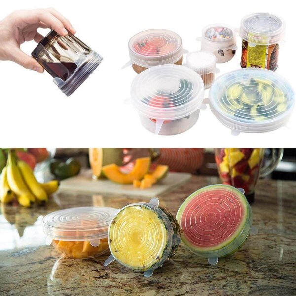 Silicone Stretchable Lids | Lids | Food lids | Food cover | Silicone Food Lids | Reusable Silicone lids | Kitchen Food Cover