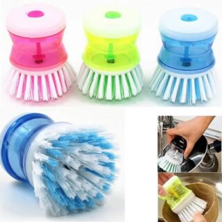 Liquid Soap Dishwasher Brush | Liquid Soap Dishwasher Brush Price in Pakistan | Dispensing Palm Brush | Dishwasher Brush | Dish Cleaning Brush