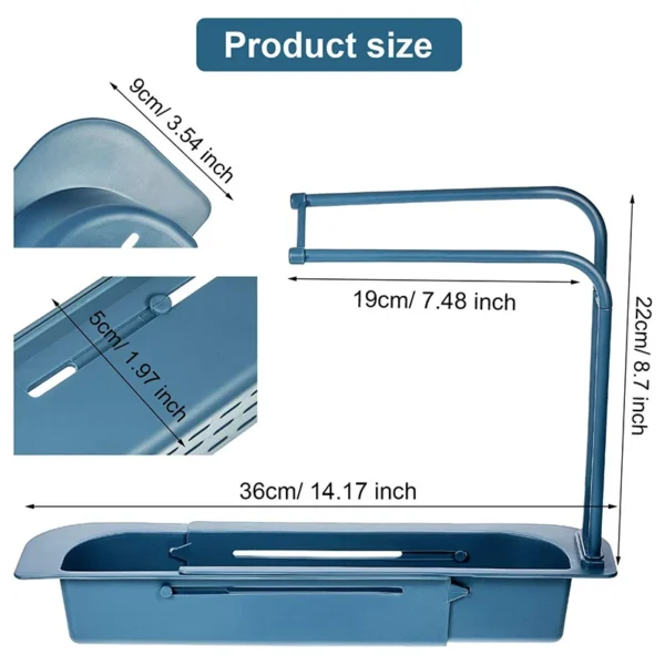 Telescopic Sink Storage Rack KitchenPiece